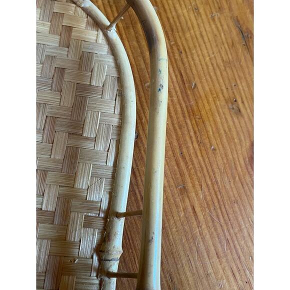 Vintage Lot of 2 Tiki Bar Bamboo/Rattan Buffet TV Trays. Serving/party 19"x 13" - Picture 4 of 5